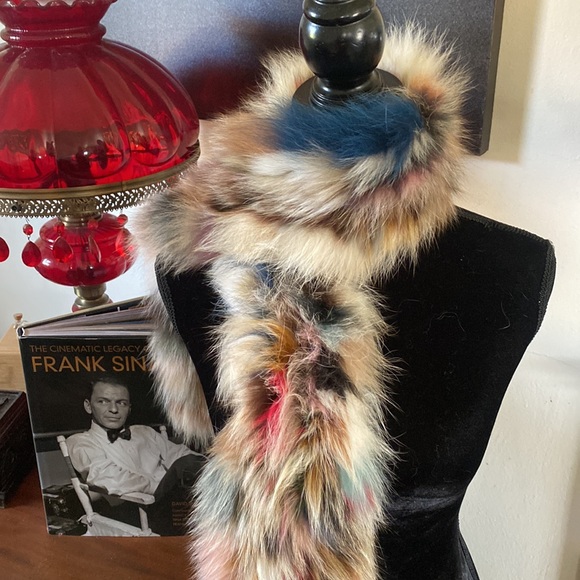 🦊 Fun and flirty multi colored genuine furs craft. - Picture 2 of 4